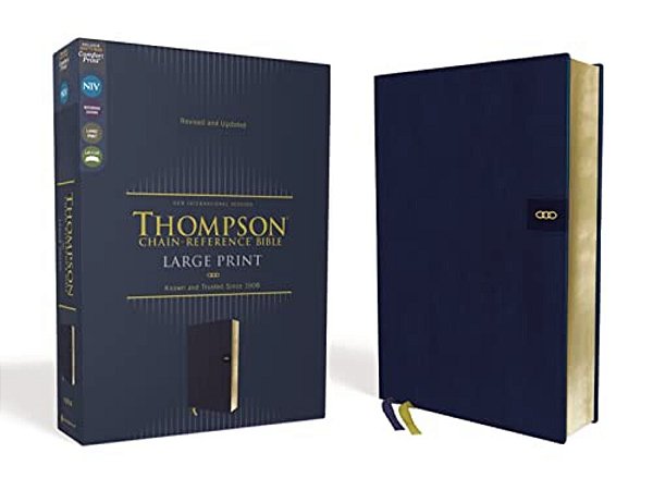Niv, Thompson Chain-Reference Bible, Large Print, Leathersoft, Navy, Red Letter, Comfort Print-..