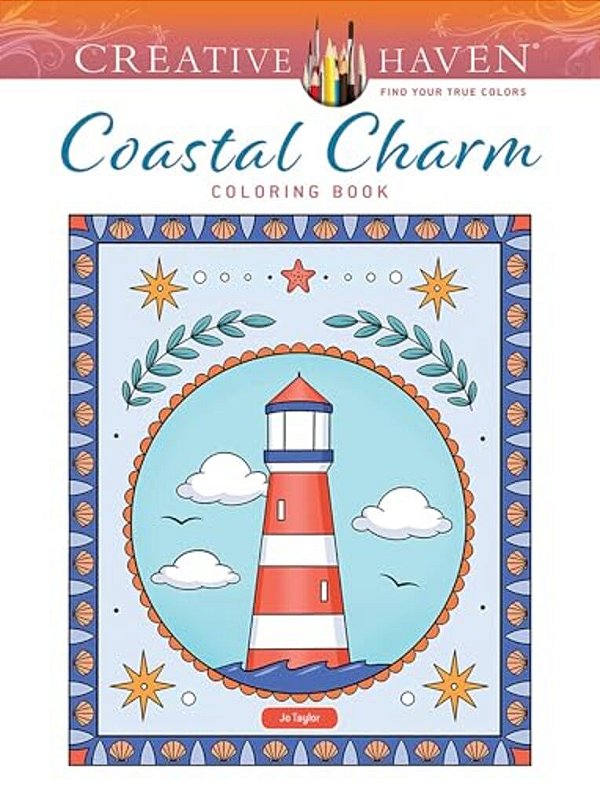 Creative Haven Coastal Charm Coloring Book-..