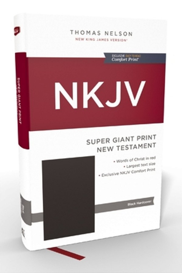 Nkjv Super Giant Print New Testament, Hardcover, Red Letter, Comfort Print-..