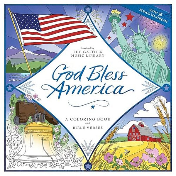 God Bless America: A Coloring Book With Bible Verses-..