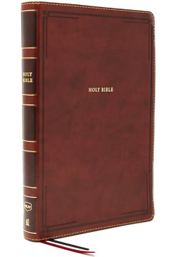 Nkjv, Thinline Bible, Giant Print, Leathersoft, Brown, Thumb Indexed, Red Letter Edition, Comfort Print: Holy Bible, New King James Version-..