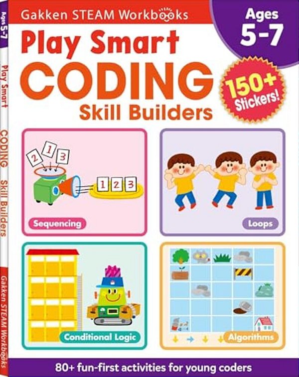 Play Smart Coding Skill Builders: For Ages 5-7 (Gakken Steam Workbooks)-..