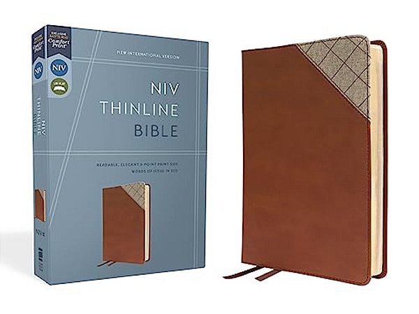 Niv, Thinline Bible, Leathersoft, Brown, Red Letter, Comfort Print-..