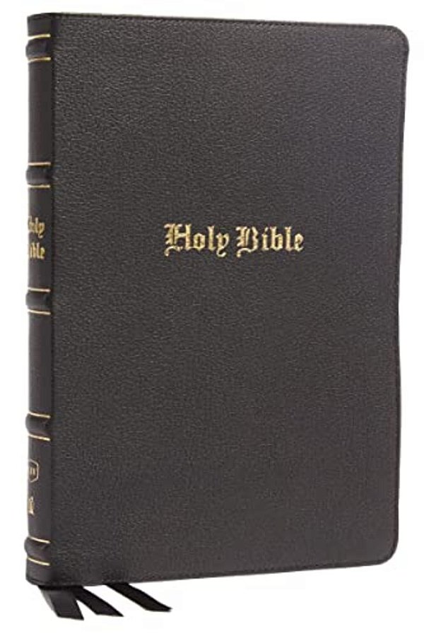 Kjv Holy Bible: Large Print Thinline, Black Genuine Leather, Red Letter, Comfort Print: King James Version-..