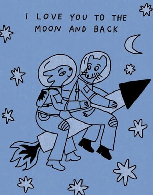 Humor US Greeting Cards: Love - I Love You To The Moon And Back (Pack Of 6)-..