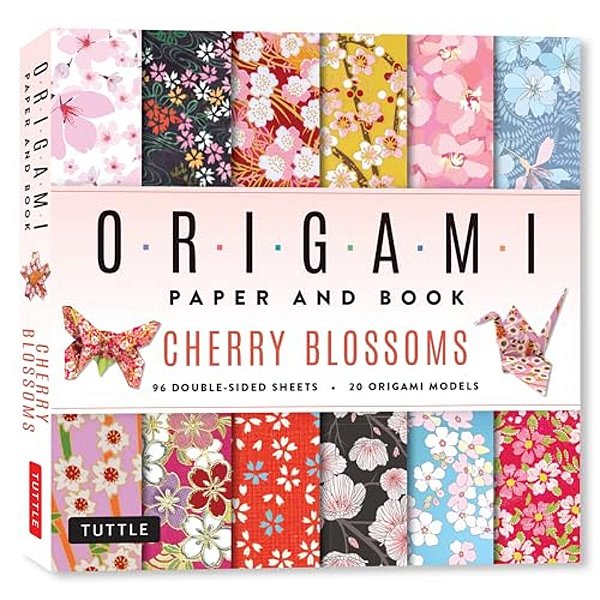 Cherry Blossoms Origami Paper And Book: 20 Easy Models With 96 High Quality Folding Sheets (Double-Sided)-..