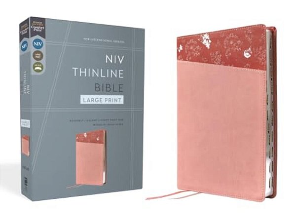 Niv, Thinline Bible, Large Print, Leathersoft, Pink, Red Letter, Thumb Indexed, Comfort Print-..