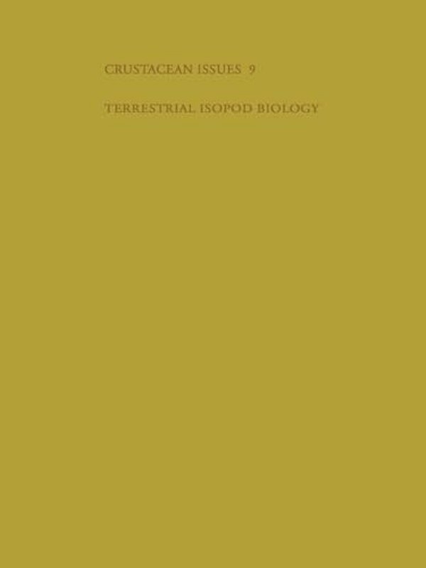 Terrestrial Isopod Biology-..
