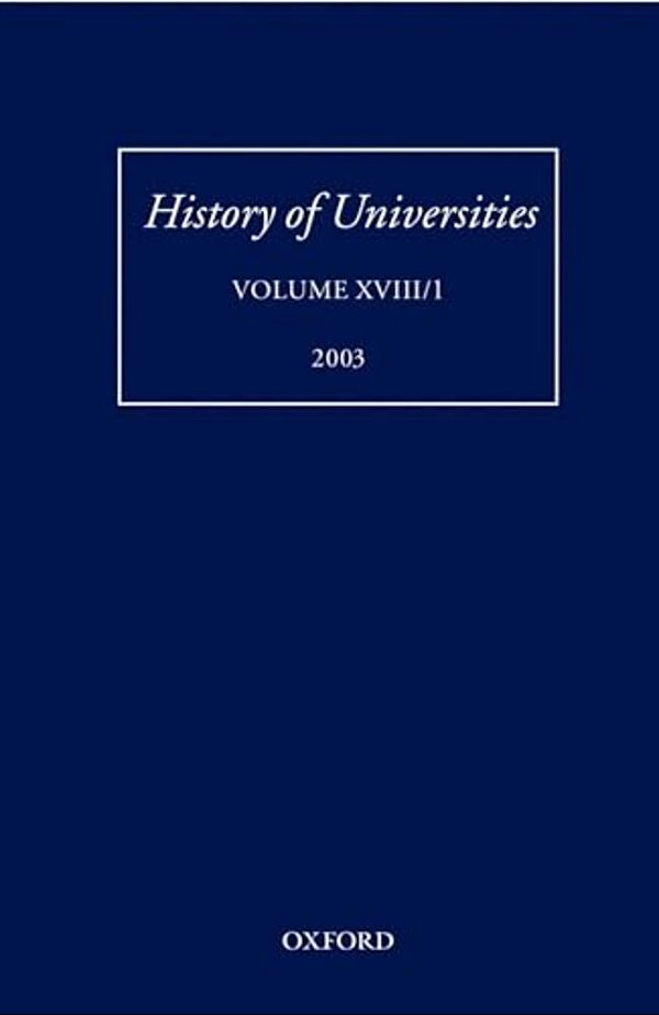 History Of Universities: Volume XVIII/1-..