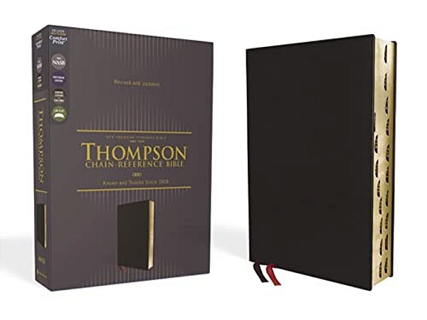 Nasb, Thompson Chain-Reference Bible, Genuine Leather, Calfskin, Black, 1995 Text, Red Letter, Thumb Indexed, Comfort Print-..