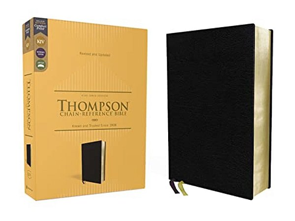 Kjv, Thompson Chain-Reference Bible, European Bonded Leather, Black, Red Letter, Comfort Print-..