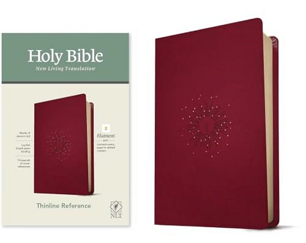 Nlt Thinline Reference Bible, Filament Enabled Edition (Red Letter, Leatherlike, Berry)-..