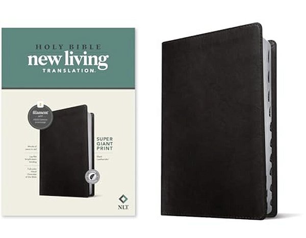 Nlt Super Giant Print Bible, Filament Enabled (Leatherlike, Black, Indexed, Red Letter)-..