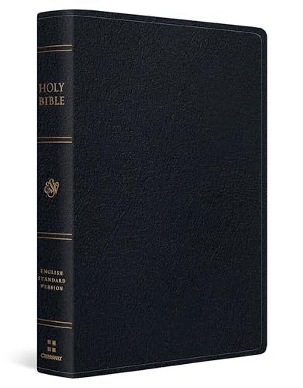 Esv Giant Print Bible, Red Letter (Genuine Leather, Black)-..