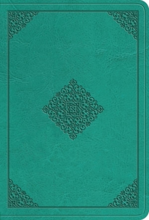Esv Large Print Value Compact Bible (Trutone, Teal, Ornament Design)-..