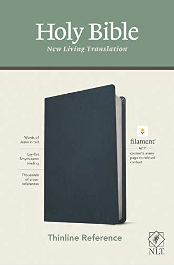 Nlt Thinline Reference Bible, Filament Enabled Edition (Red Letter, Genuine Leather, Blue)-..