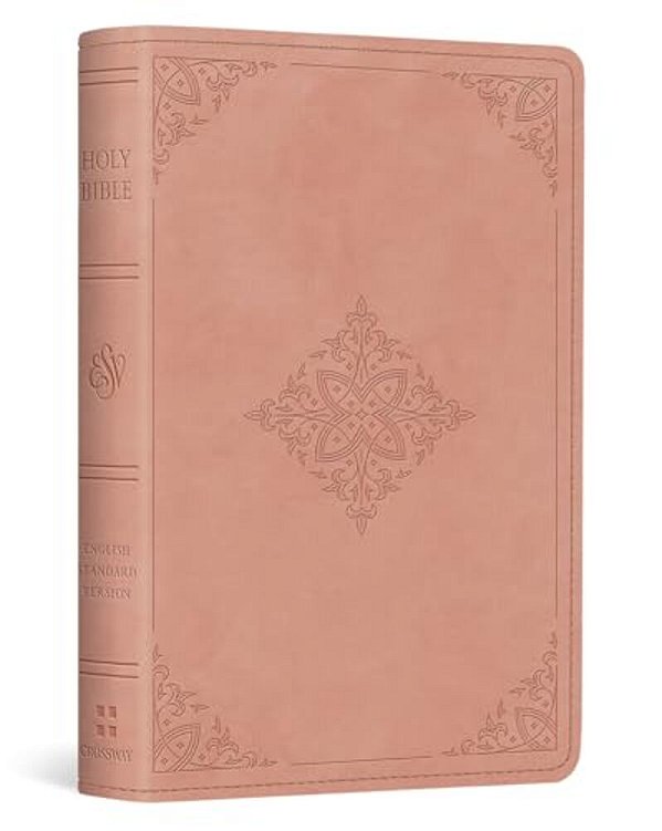 Esv Vest Pocket New Testament With Psalms And Proverbs, Red Letter (Trutone, Blush Rose, Fleur-De-lis Design)-..