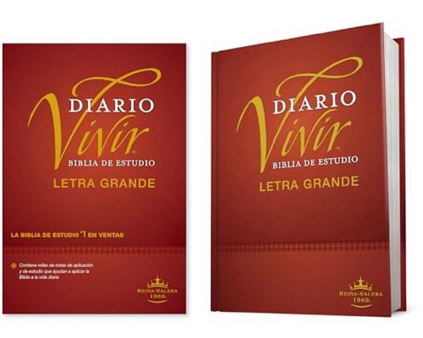 Biblia De Estudio Del Diario Vivir Rvr60, Letra Grande (Letra Roja, Tapa Dura)-..