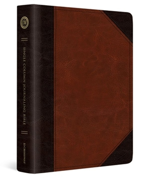 Esv Single Column Journaling Bible (Trutone, Brown/Cordovan, Portfolio Design)-..