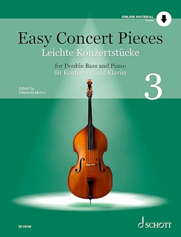 Easy Concert Pieces Volume 3 For Double Bass And Piano Edition With Online Audio-..