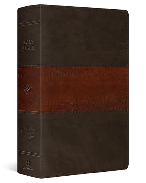 Esv Large Print Personal Size Bible, Red Letter, Thumb Indexed (Trutone, Forest/Tan, Trail Design)-..