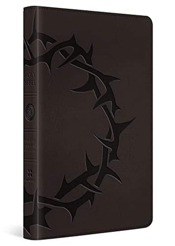 Esv Thinline Bible, Red Letter (Trutone, Charcoal, Crown Design)-..