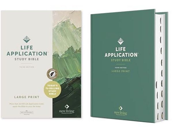 Nlt Life Application Study Bible, Third Edition, Large Print (Red Letter, Hardcover, Indexed)-..
