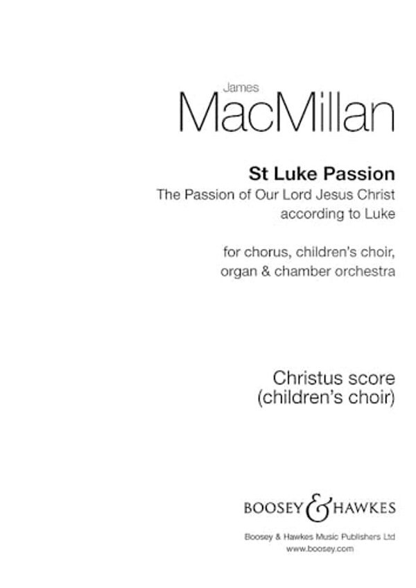 St. Luke Passion: Children's Score-..