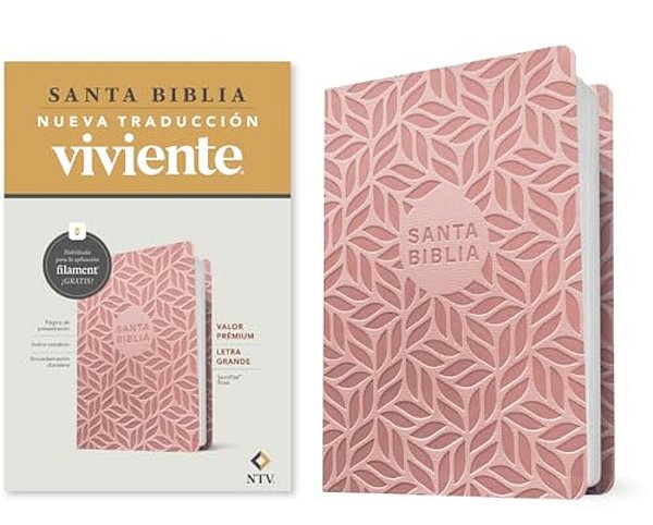 Biblia Valor Prémium Ntv, Letra Grande Con Filament (Sentipiel, Rosa)-..