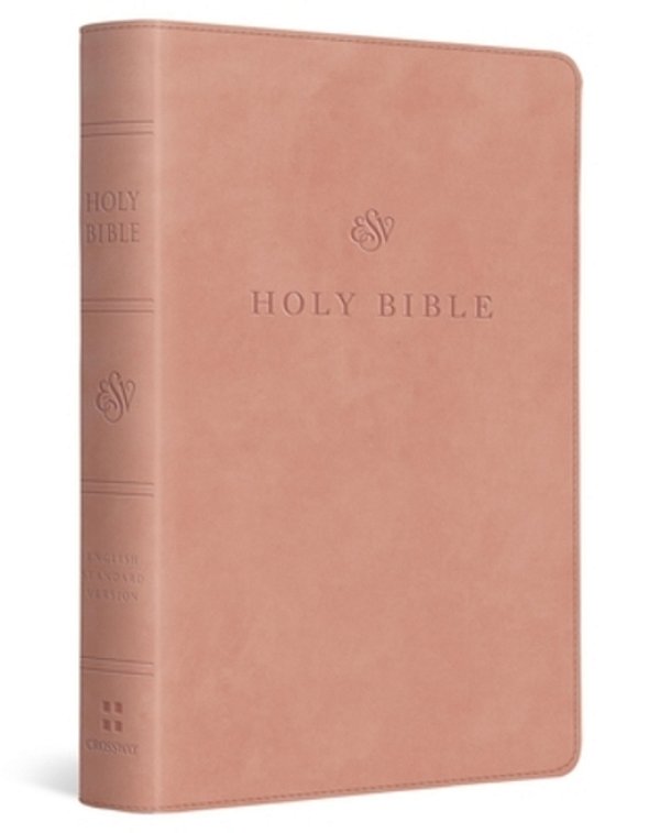 Esv Large Print Compact Bible, Red Letter (Trutone, Blush Rose)-..