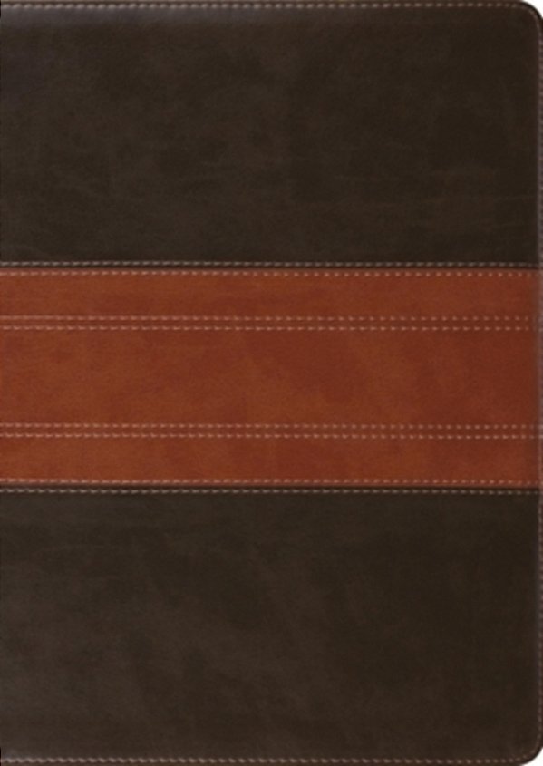Esv Study Bible, Large Print (Trutone, Forest/Tan, Trail Design)-..