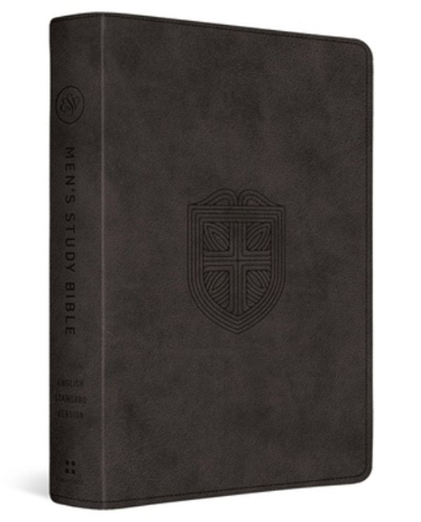 Esv Men's Study Bible (Trutone, Charcoal, Shield Design)-..