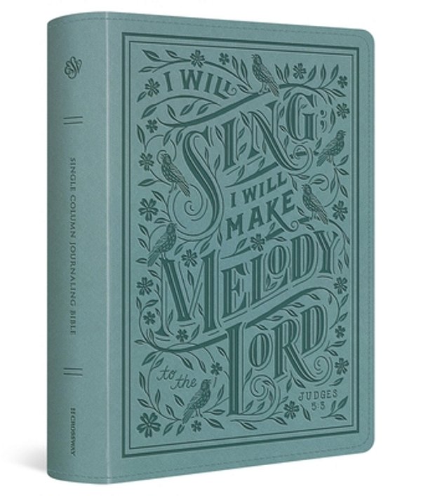 Esv Single Column Journaling Bible, Large Print (Trutone, Paris Sky, Judges 5:3 Design)-..