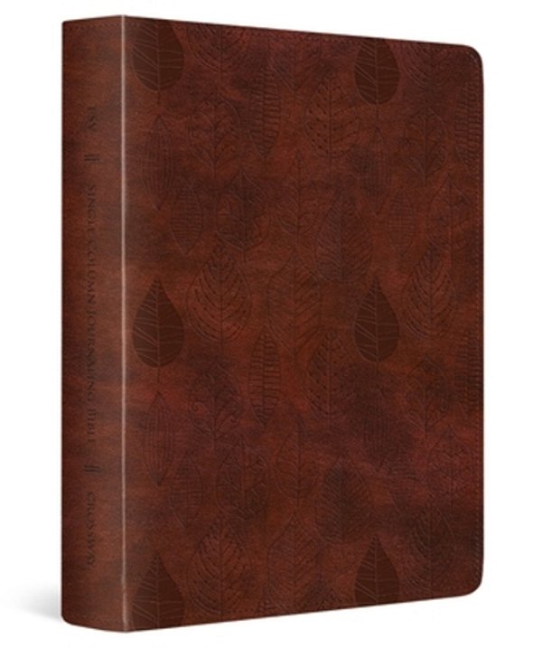 Esv Single Column Journaling Bible (Trutone, Chestnut, Leaves Design)-..