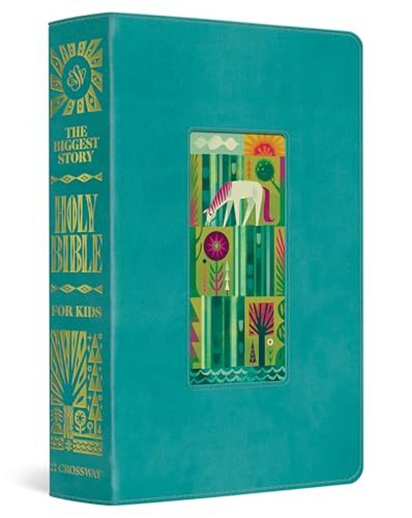 Esv The Biggest Story Holy Bible For Kids (Trutone, Teal, Waterfall Design)-..