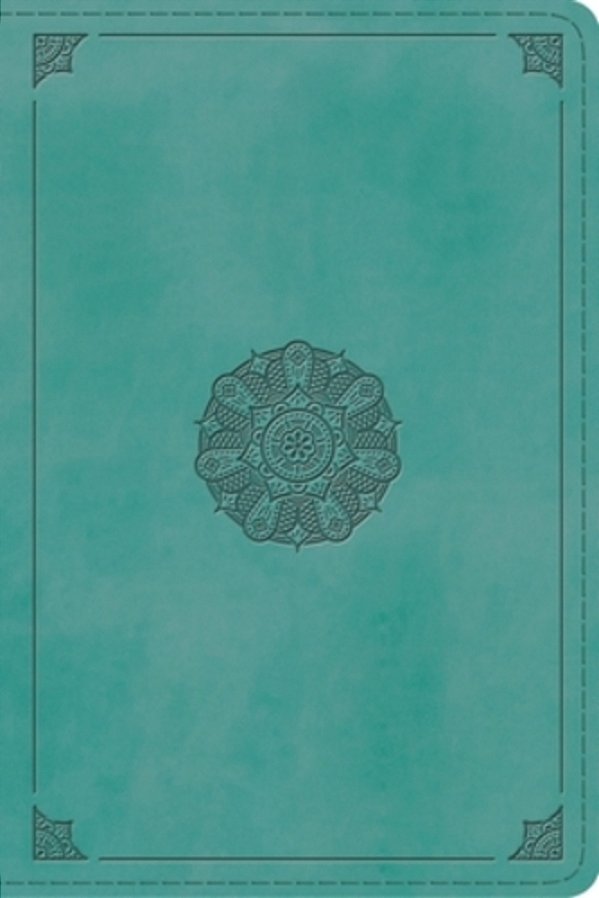 Esv Study Bible, Personal Size (Trutone, Turquoise, Emblem Design)-..