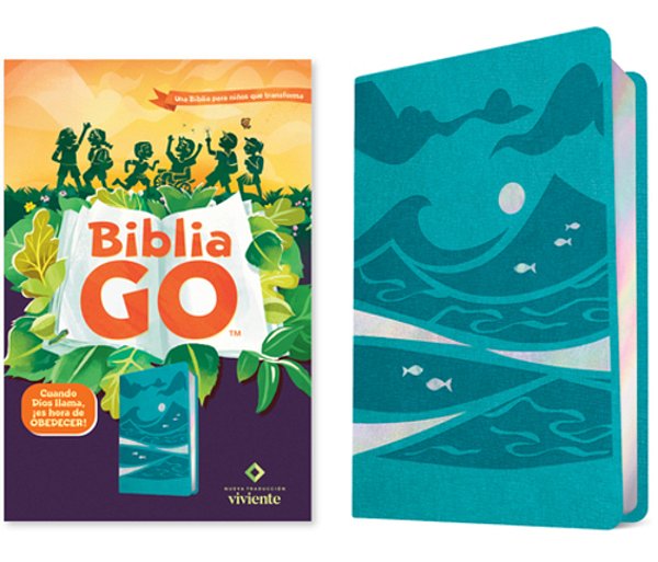Biblia Go Para Niños Ntv (Sentipiel, Verde Azulado): Una Biblia Para Niños Que Transforma-..