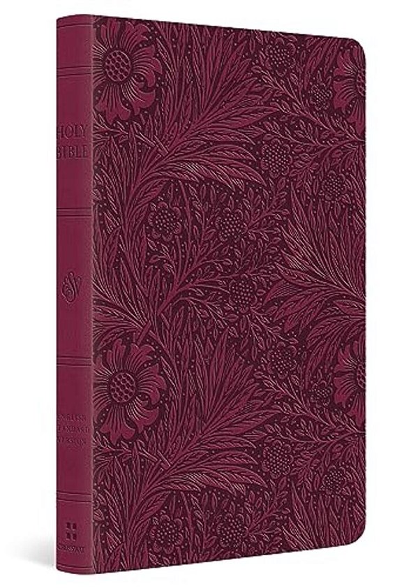 Esv Large Print Value Thinline Bible (Trutone, Raspberry, Floral Design)-..