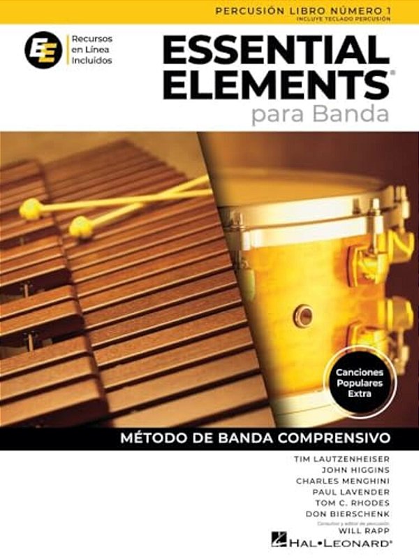Essential Elements Para Banda - Percusion/Percusion De Teclado - Libro Numero 1 - Recursos En Linea Incluidos-..