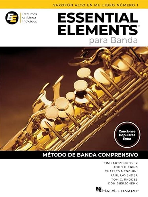 Essential Elements Para Banda - Saxofon Alto En Mib Libro Numero 1 - Recursos En Linea Incluidos-..