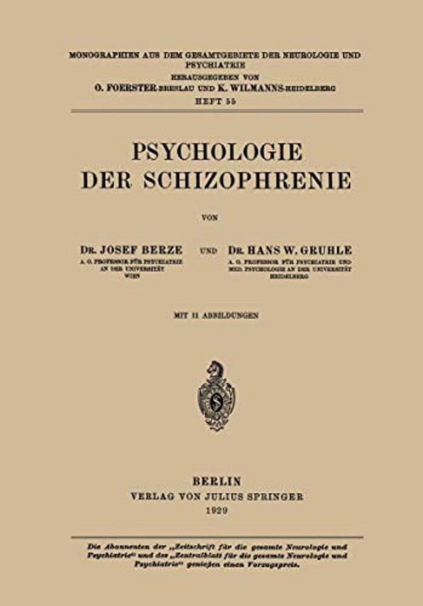 Psychologie Der Schizophrenie-..
