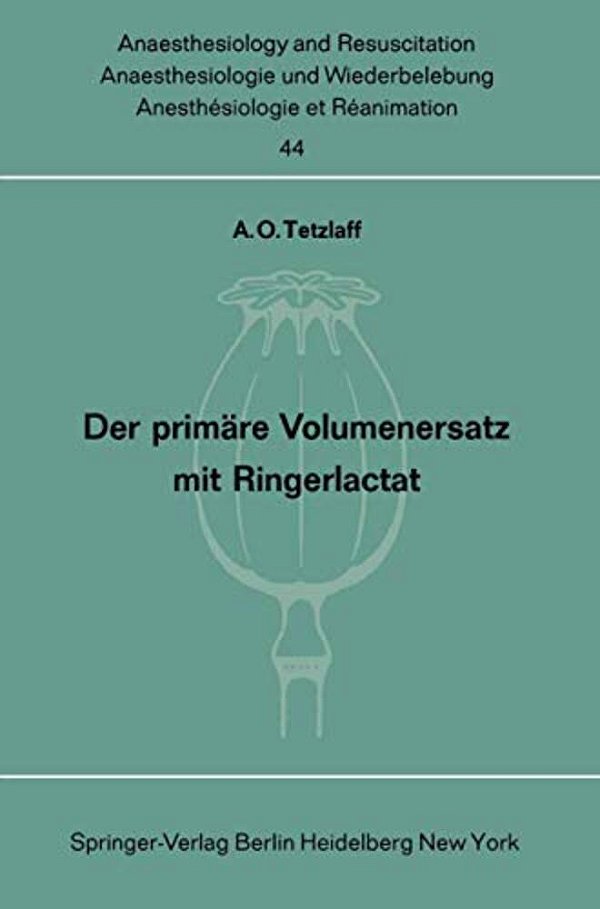 Der Primäre Volumenersatz Mit Ringerlactat-..