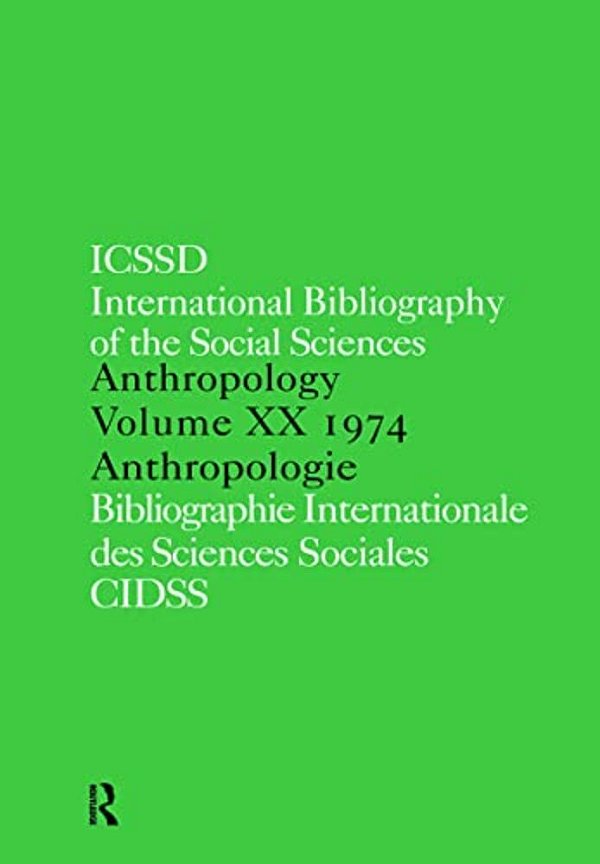 Ibss: Anthropology: 1974 Vol 20-..
