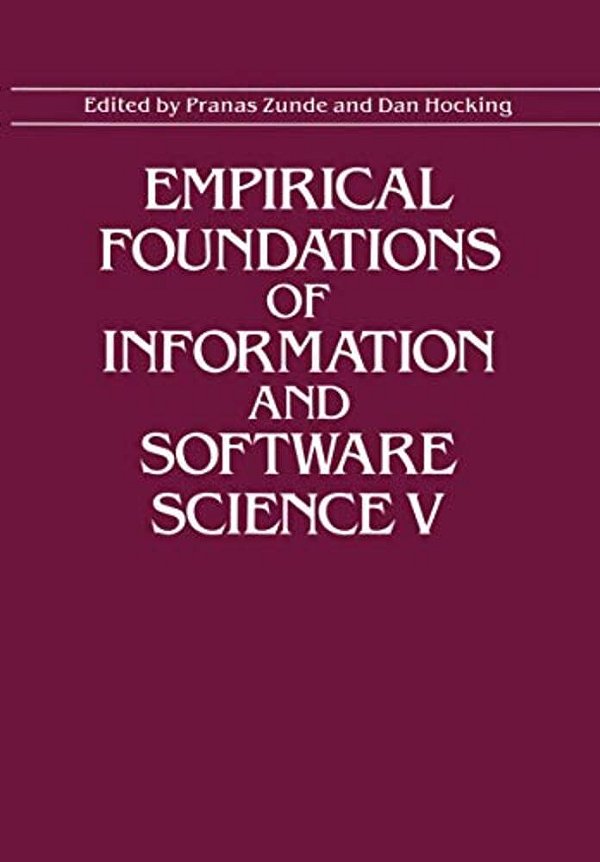 Empirical Foundations Of Information And Software Science V-..