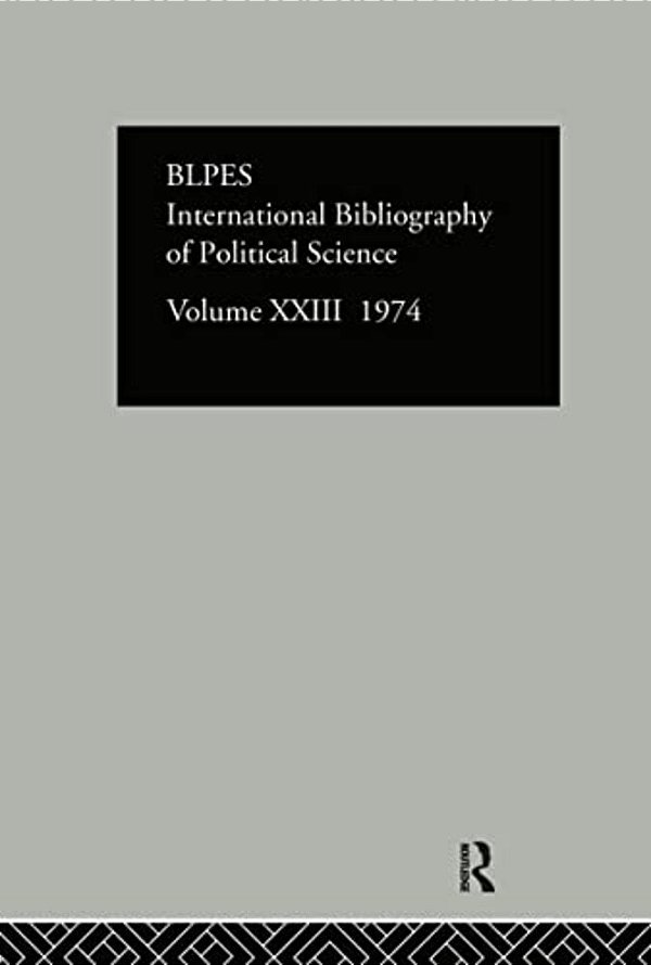 Ibss: Political Science: 1974 Volume 23-..
