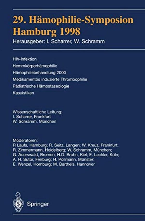 29. Hämophilie-Symposion: Hamburg 1998-..