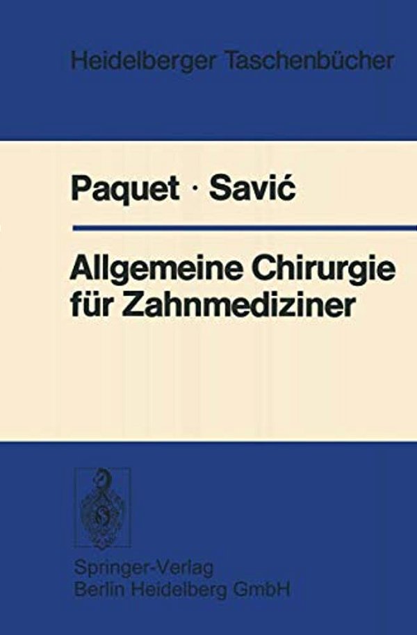 Allgemeine Chirurgie Für Zahnmediziner-..
