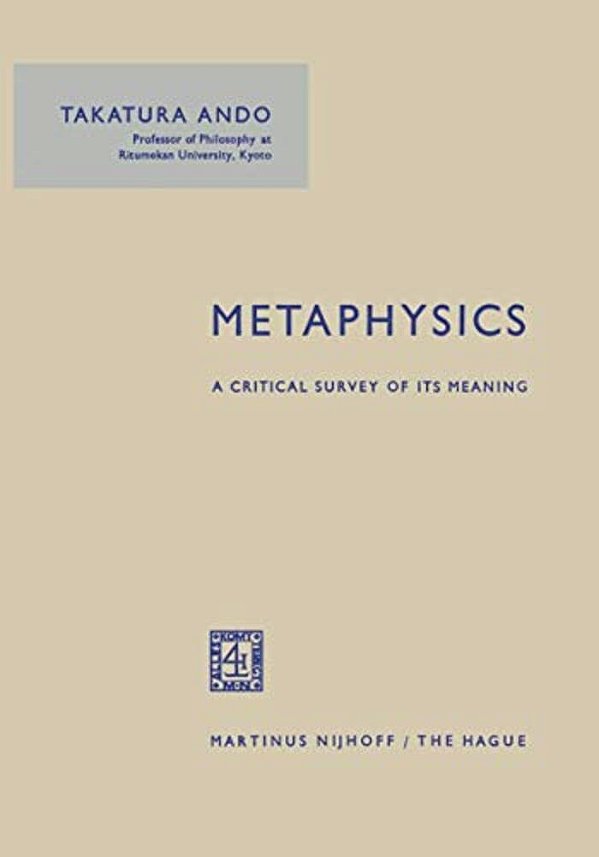 Metaphysics: A Critical Survey Of Its Meaning-..