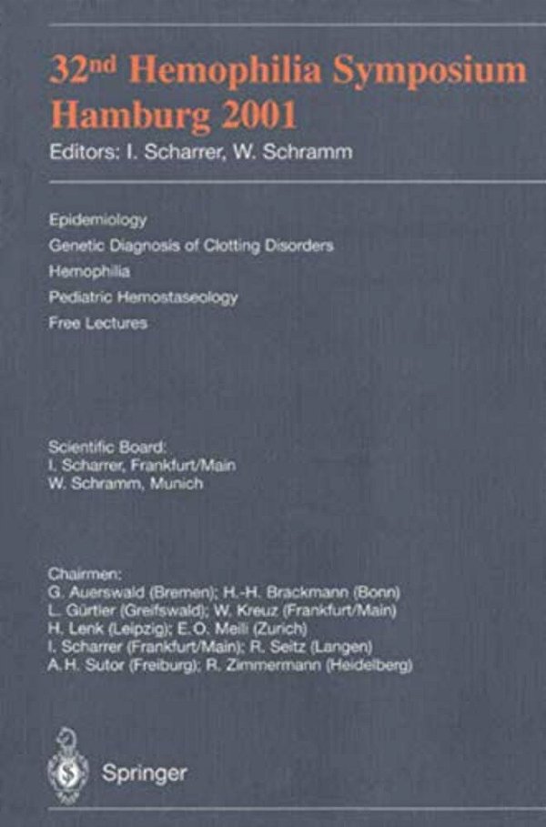 32Nd Hemophilia Symposium Hamburg 2001-..