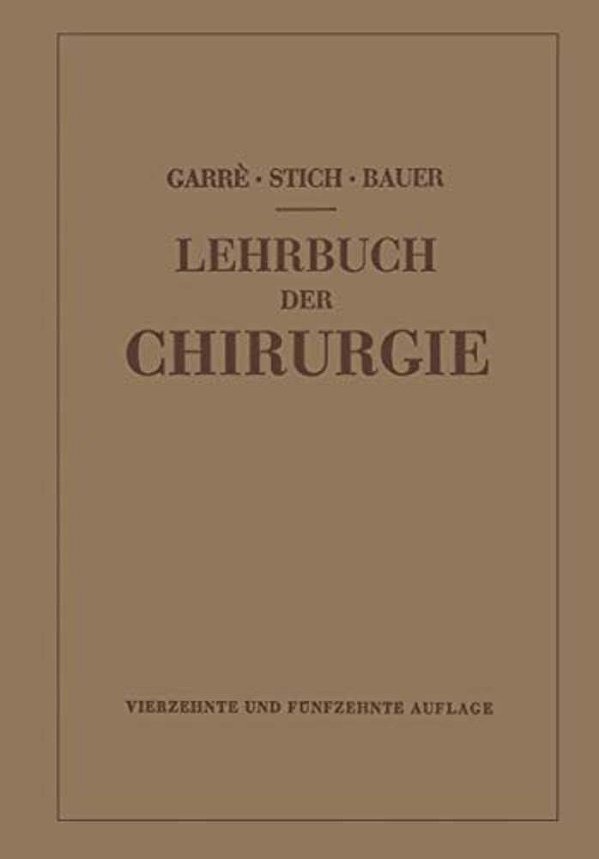 Lehrbuch Der Chirurgie-..